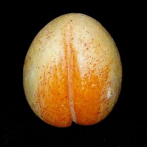 Vintage Italian Alabaster Hand Carved Peach Fruit